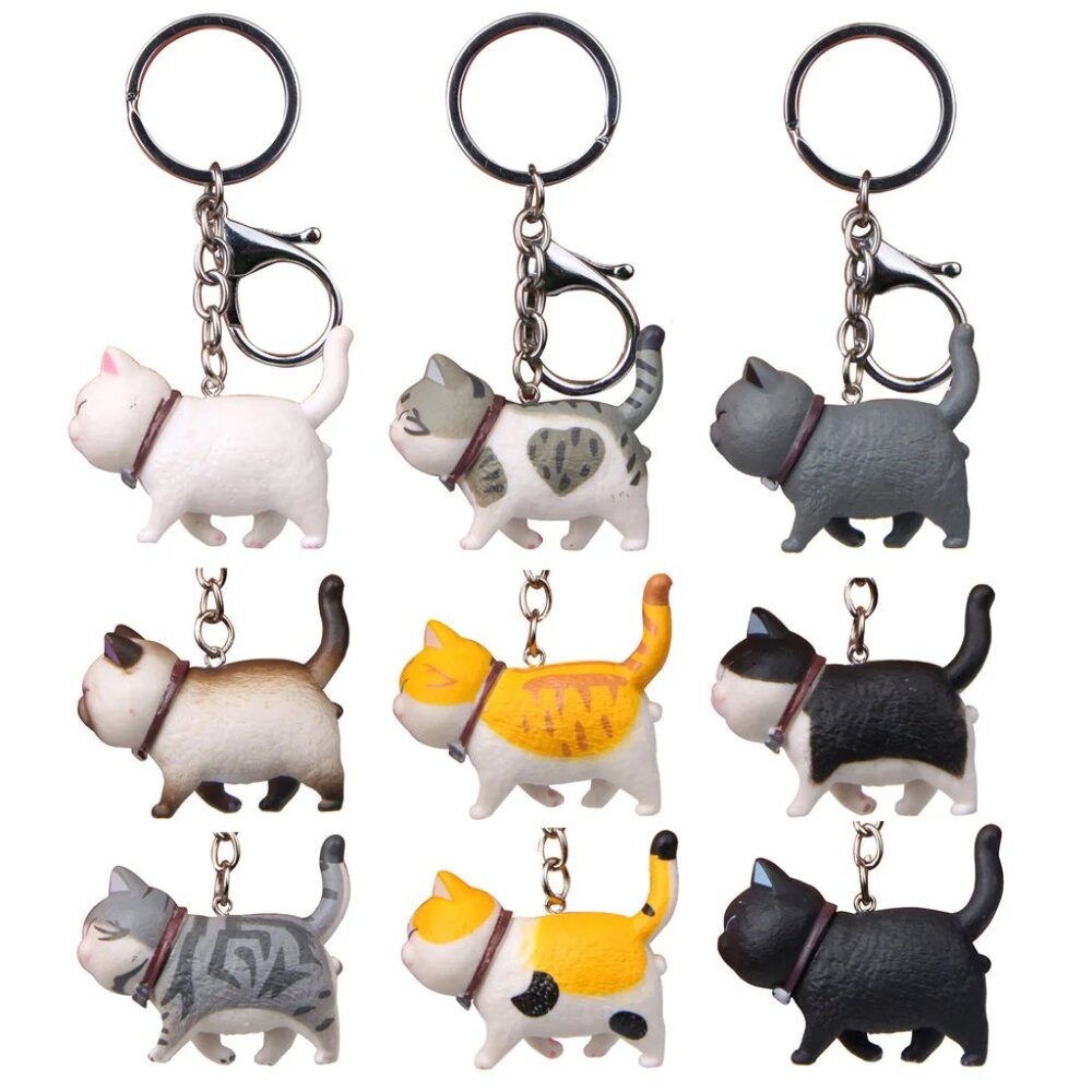 Kitty Cat keychain swivel heads All Males!!! Funny Multiple colors NEW